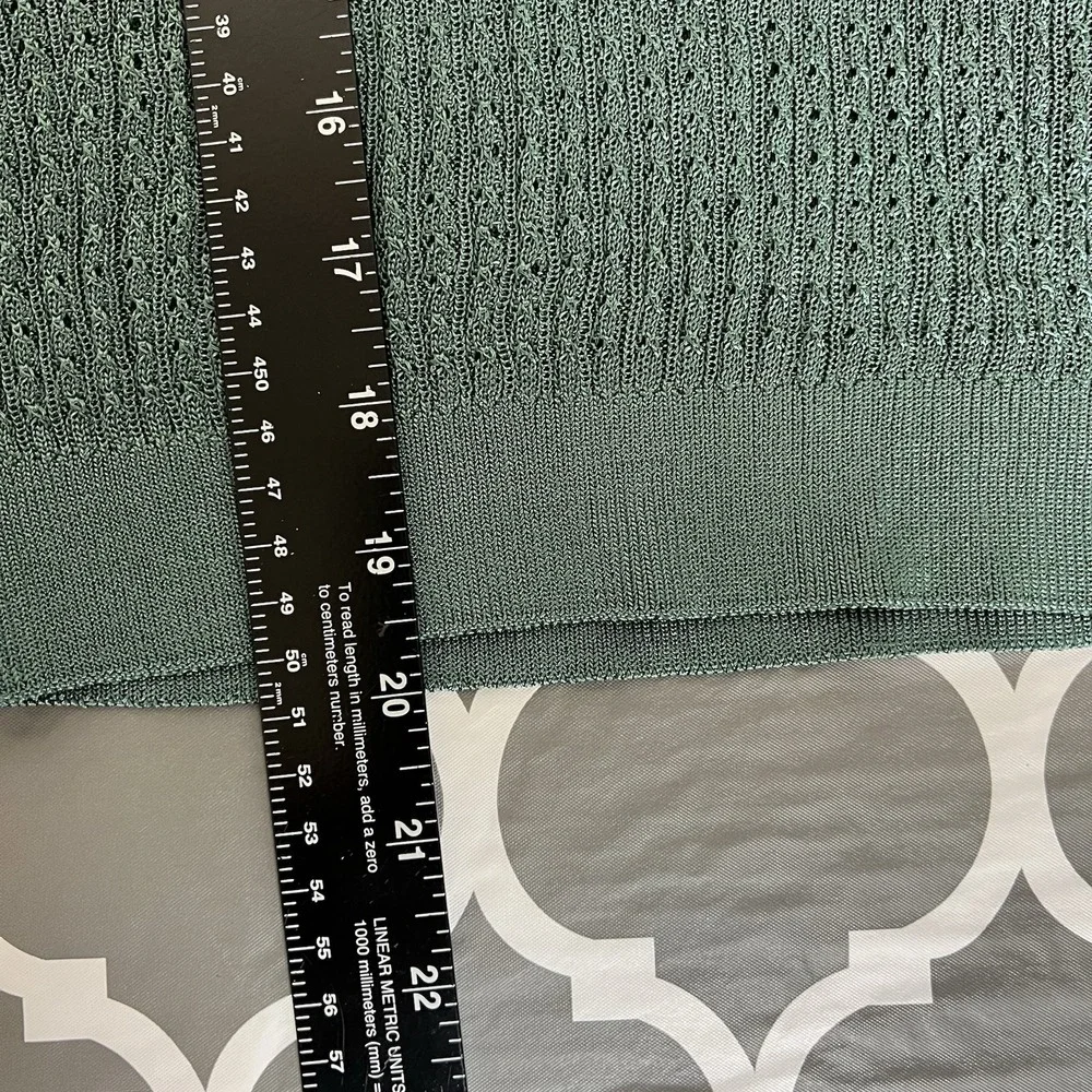 Free People H2O Open Knit Top Womens Small Green Jaded Lightweight‎ Boho